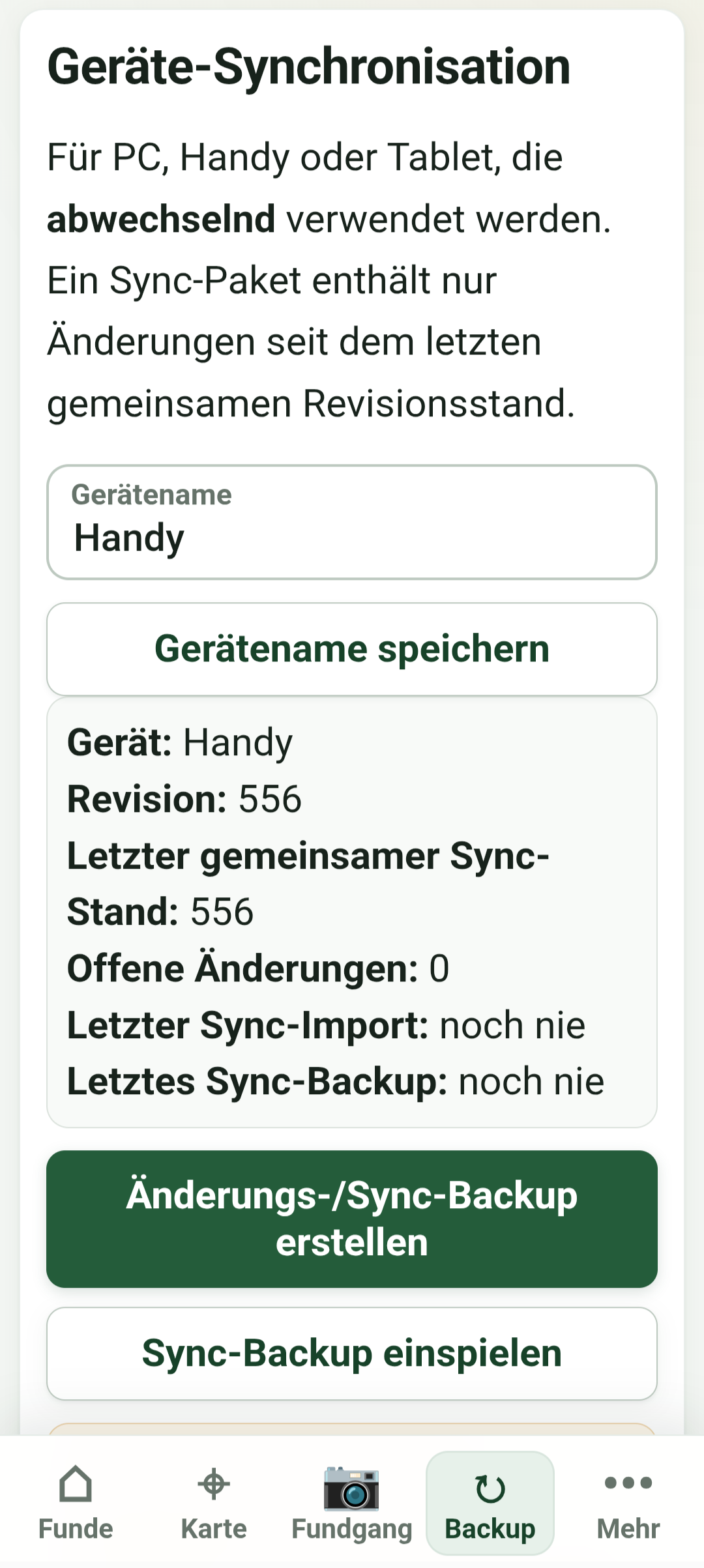 Device synchronization with Google Drive or ZIP migration